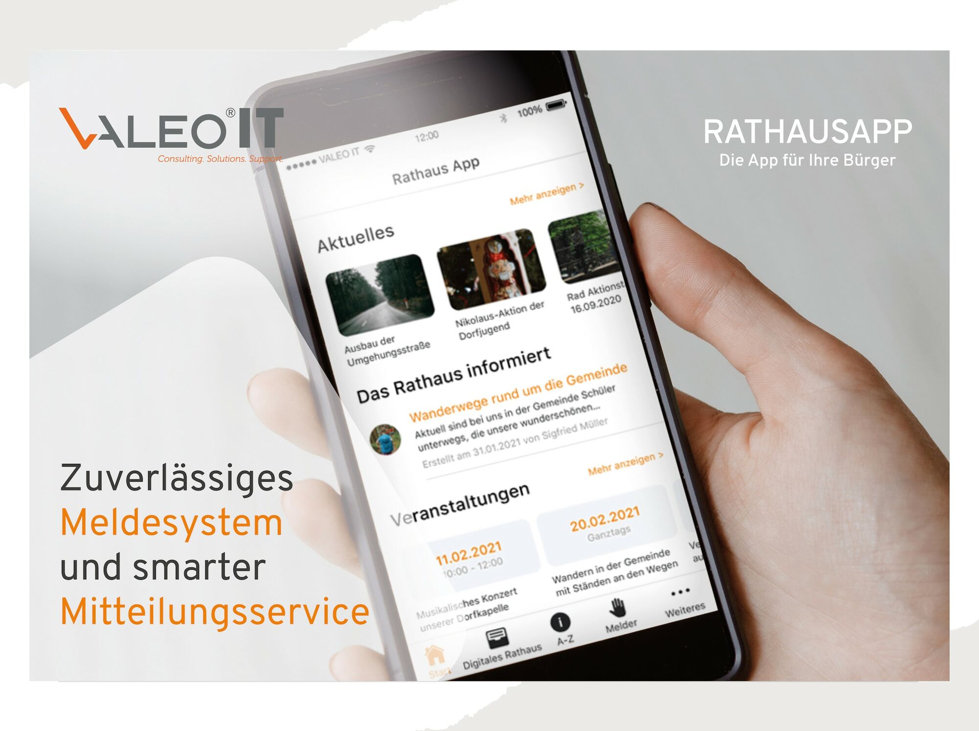Rathaus-App - schnelle Meldefunktion und smarter Mitteilungsservice